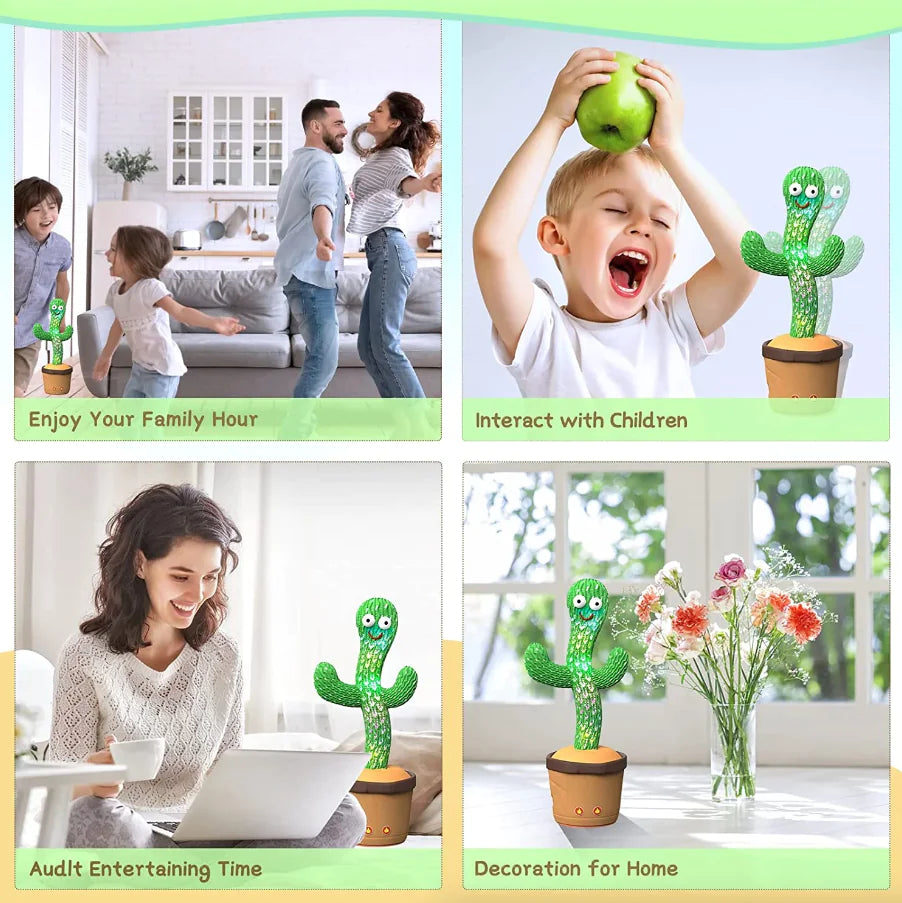 Musical Dancing Cactus Plush Toy