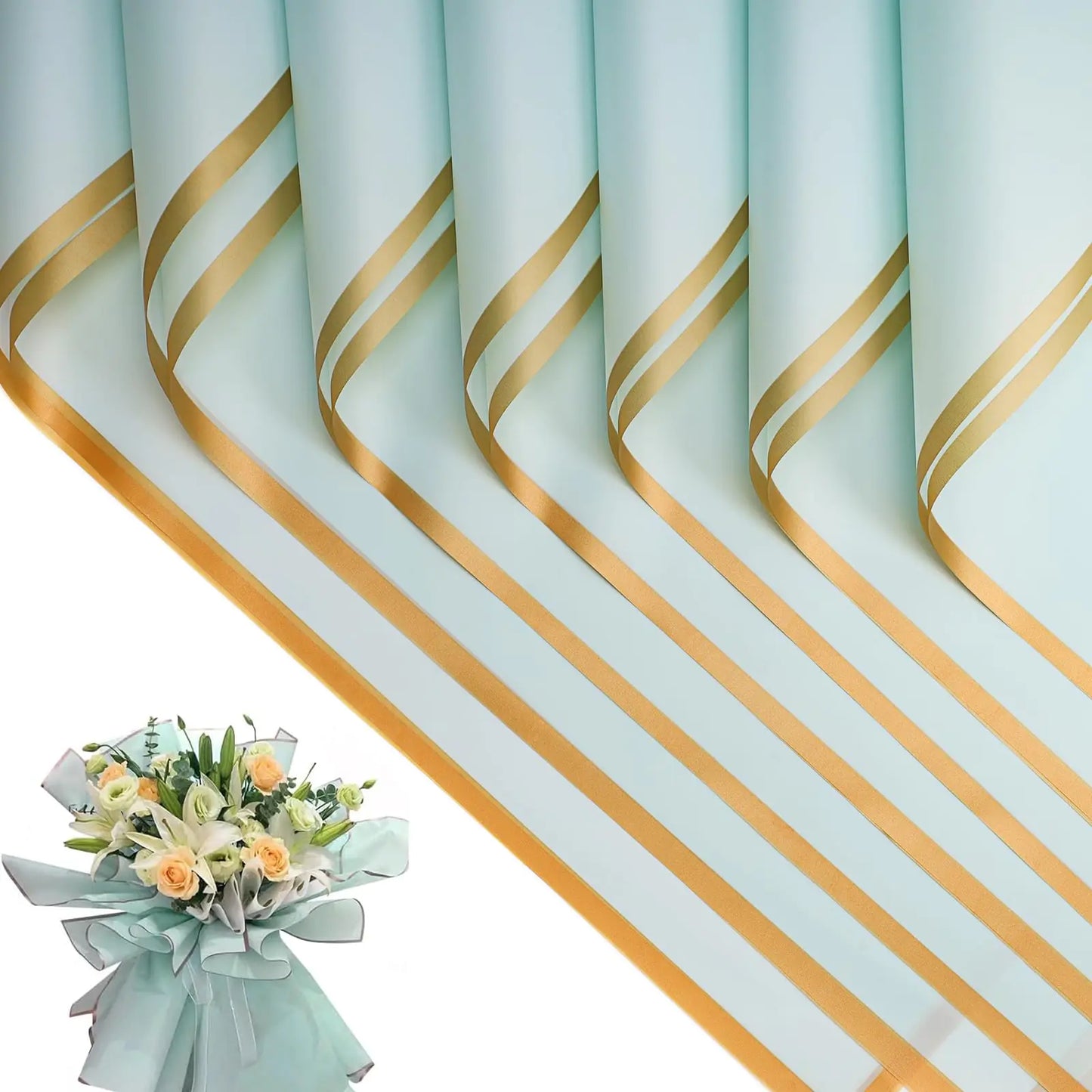 Dyzxor Floral Wrapping Sheets 20pc Waterproof Gift Paper