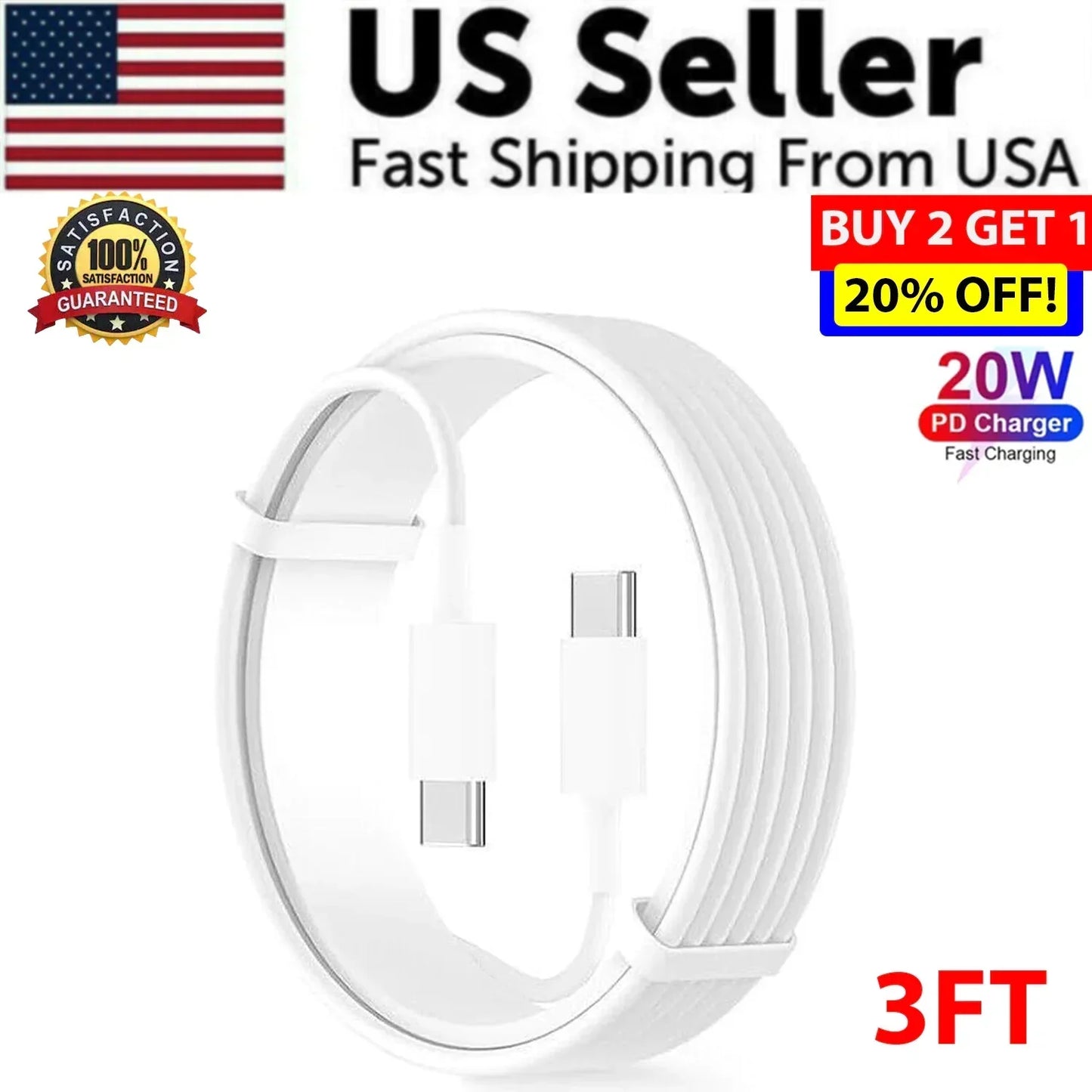 20W PD USB-C Speedy Charger Set for iPhone 15 & iPad Pro